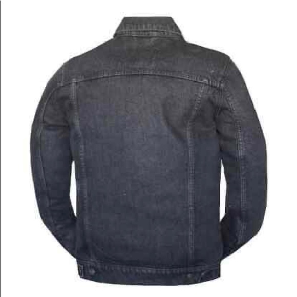 Mens Motorcycle Biker Denim Club Style Anarchy Jacket Conceal Carry Gun pocket - Picture 3 of 5